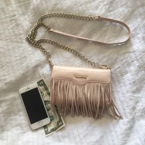 Rebecca Minkoff blush pink clutch crossbody bag